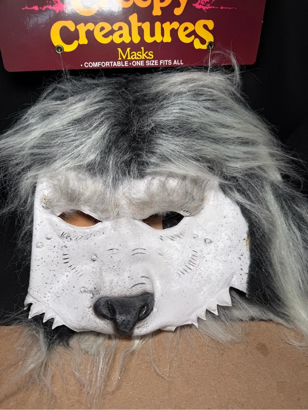 Vintage Werewolf Mask Grey 1995